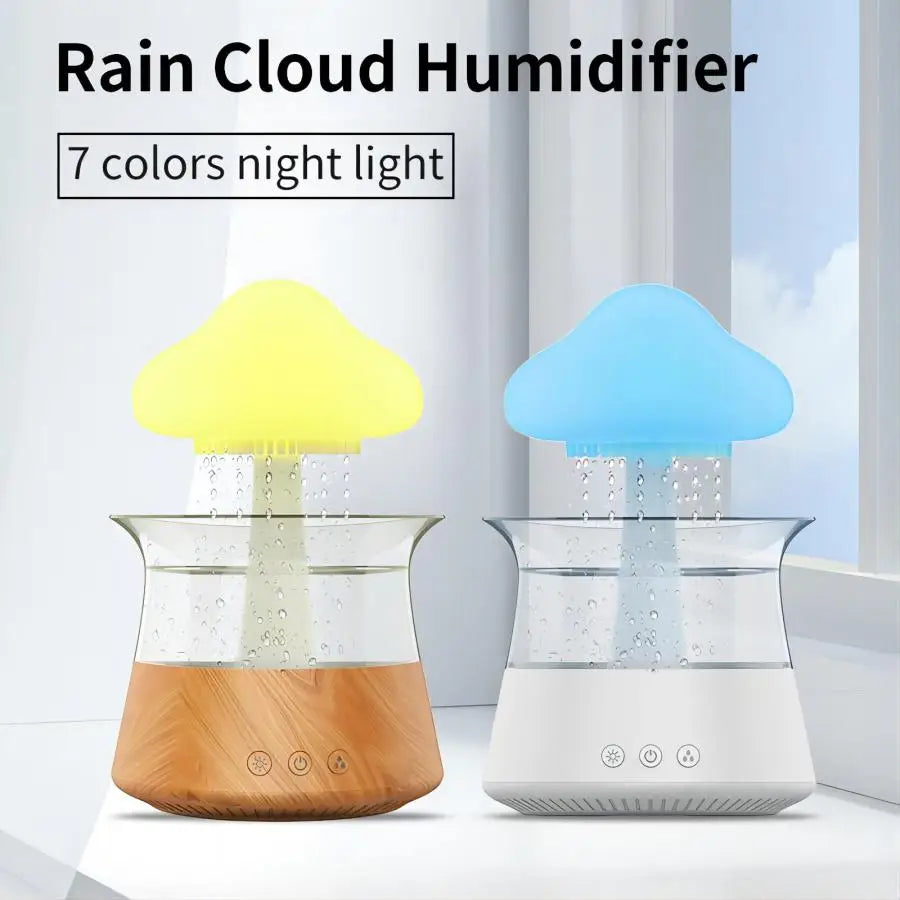 Relax Cloud Rain Diffuser Humidifier Raindrop Aromatherapy Machine Ultrasonic Atomization Humidification Colorful Lamp